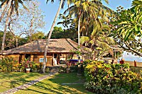 Blick auf die Tauchbasis im Bali Villa Dive Resort