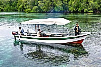 Speedboot vom Kusu Island Resort