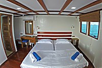 Betten in Kabinen 5 und 8 sind in Einzel- oder Doppelbettvariante buchbar