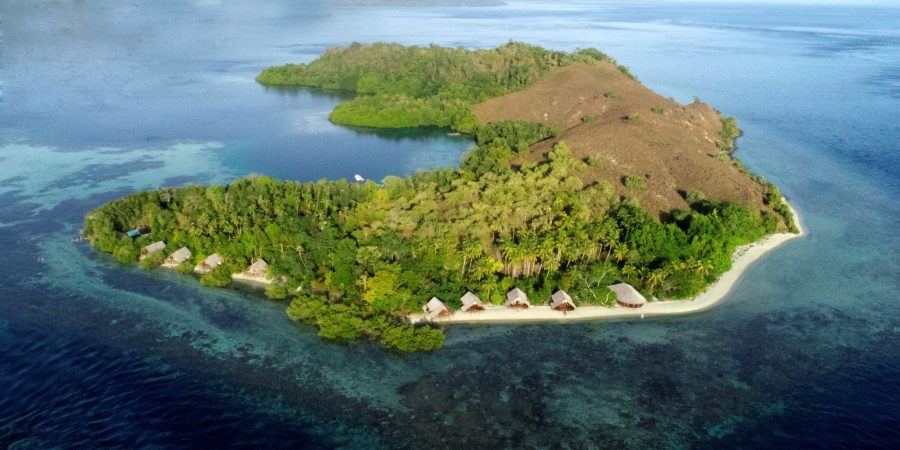 die Insel Pulau Kusu aus der Vogelperspektive