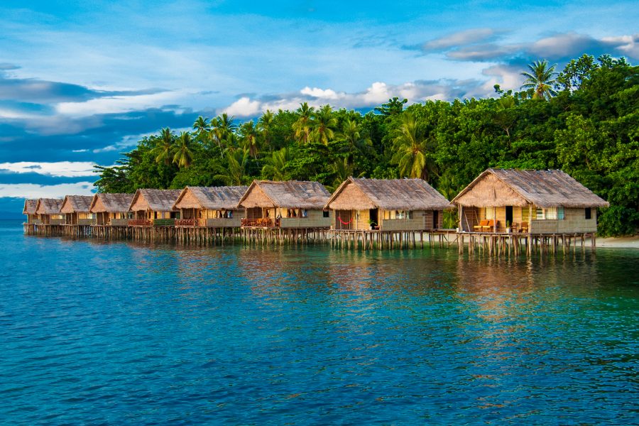 Bungalows des Papua Paradise Eco Resort
