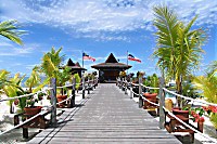 Steg des Sipadan Mabul Resort